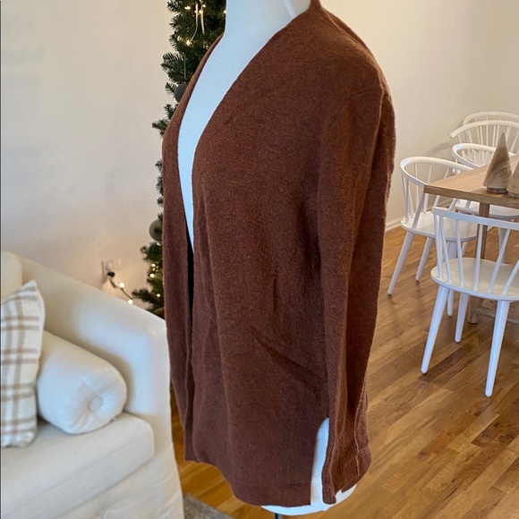 Madewell Open Front Rust/Brown Cardigan - Picture 4 of 7
